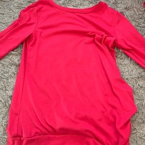 Pink long sleeve top